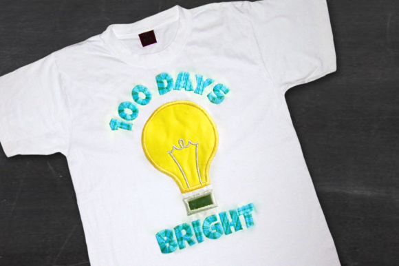 100 Days Bright Applique Design Review for Small Business Merch