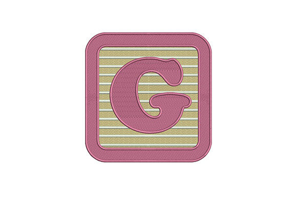 Alphabet Letter G Embroidery Design
