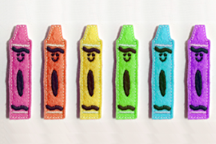 Crayon Feltie: A Charming Embroidery Design for Handmade Gifts