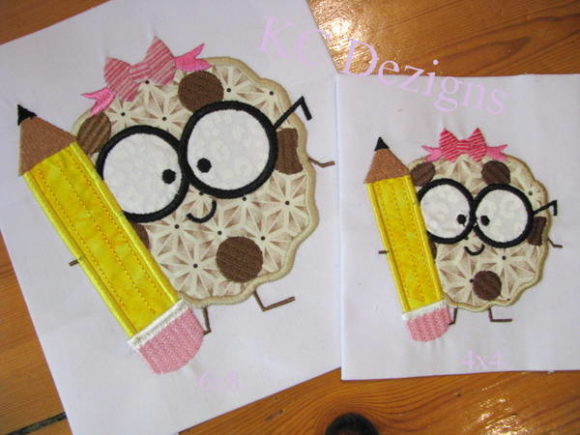 Girl Cookie with Pencil Embroidery Design Review