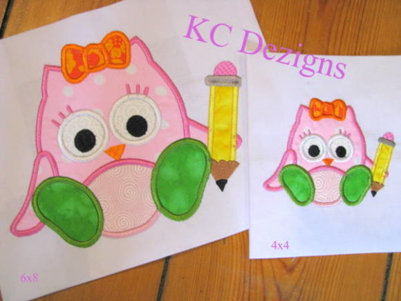 Girl Owl with Pencil: A Back to School Embroidery Design Review