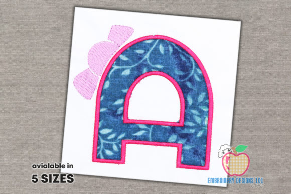 Letter A with Bow Applique Review for Personalized Embroidery