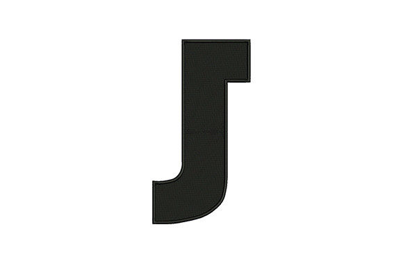 Letter J: A Versatile Embroidery Design