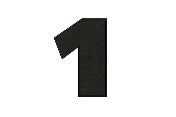 Number 1 Machine Embroidery Design