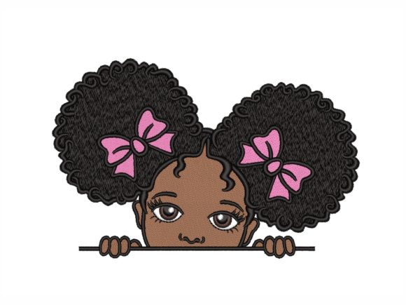 Peekaboo Girl Embroidery Design