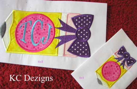 Pencil Monogram with Bow Review for Small Business Merchandise