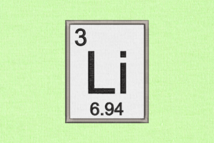 Periodic Element 3 Li Lithium Applique Review for Handmade Gifts