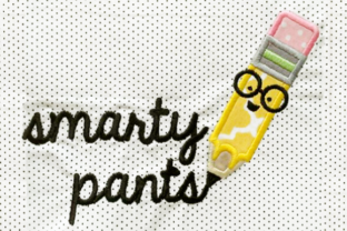 Smarty Pants Pencil Nerd Applique: A Playful Back To School Embroidery Design